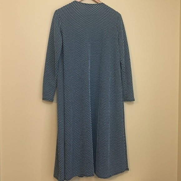 LuLaRoe | Sarah Mermaid Green PolkaDot Open Front Long Duster Cardigan Sweater M - Picture 14 of 14